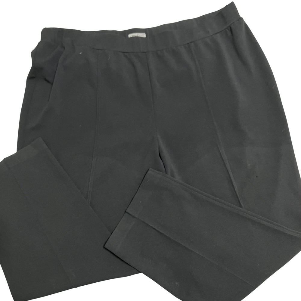 Catherines‎ Crepe Knit Black Pants Elastic Waist Women's Plus Size 3X